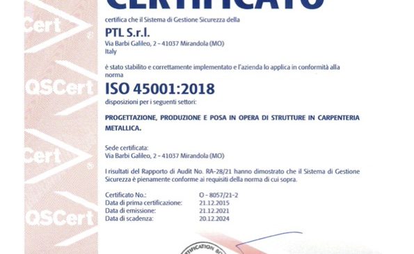 (Italiano) Certificato 45001:2018